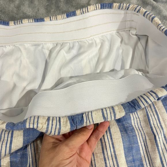 Torrid Linen Blend Blue Button Crop Tank Skirt Set Elastic Waist Smoked Sz 5X/6X - Picture 11 of 15